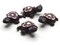 4 25mm Purple Turtles with Flower on the Shell Polymer Clay Tortoise Links